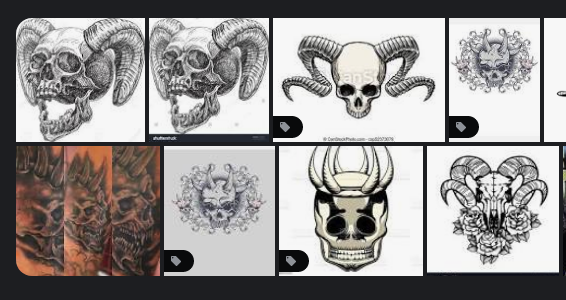 Skull Horns Design Tokebi