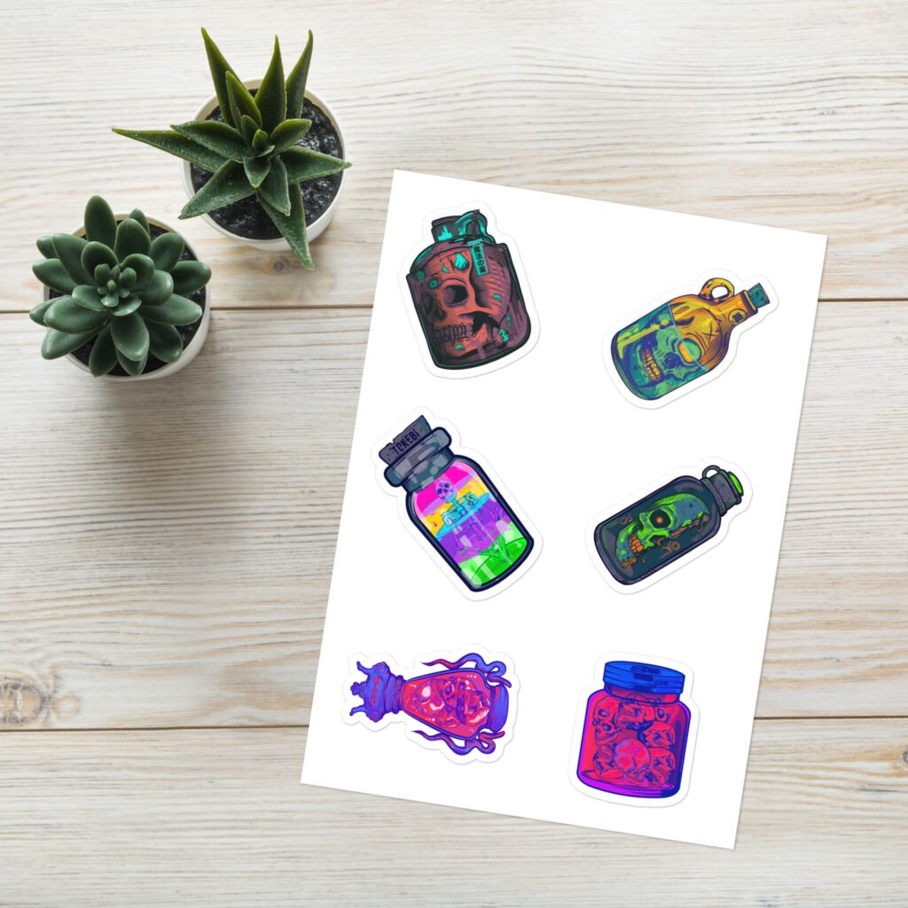 Tokebi Potion Skulls Sticker Sheet