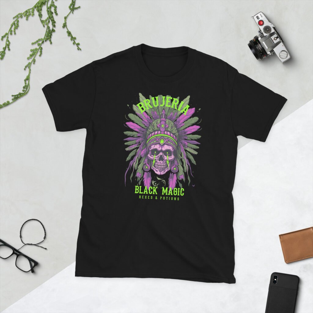 Brujeria Indian Psychedelic Short-Sleeve Skull T-Shirt