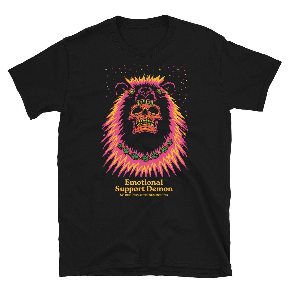 Emotional Support Demon — Unisex Skull T-Shirt